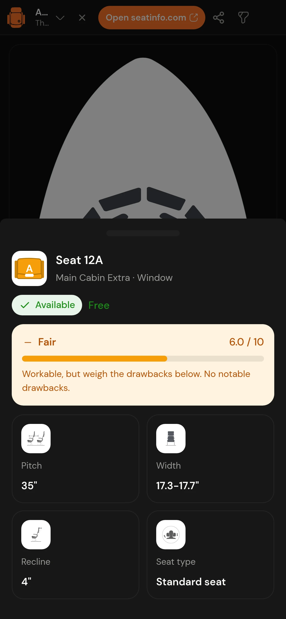 Every seat, with a reason