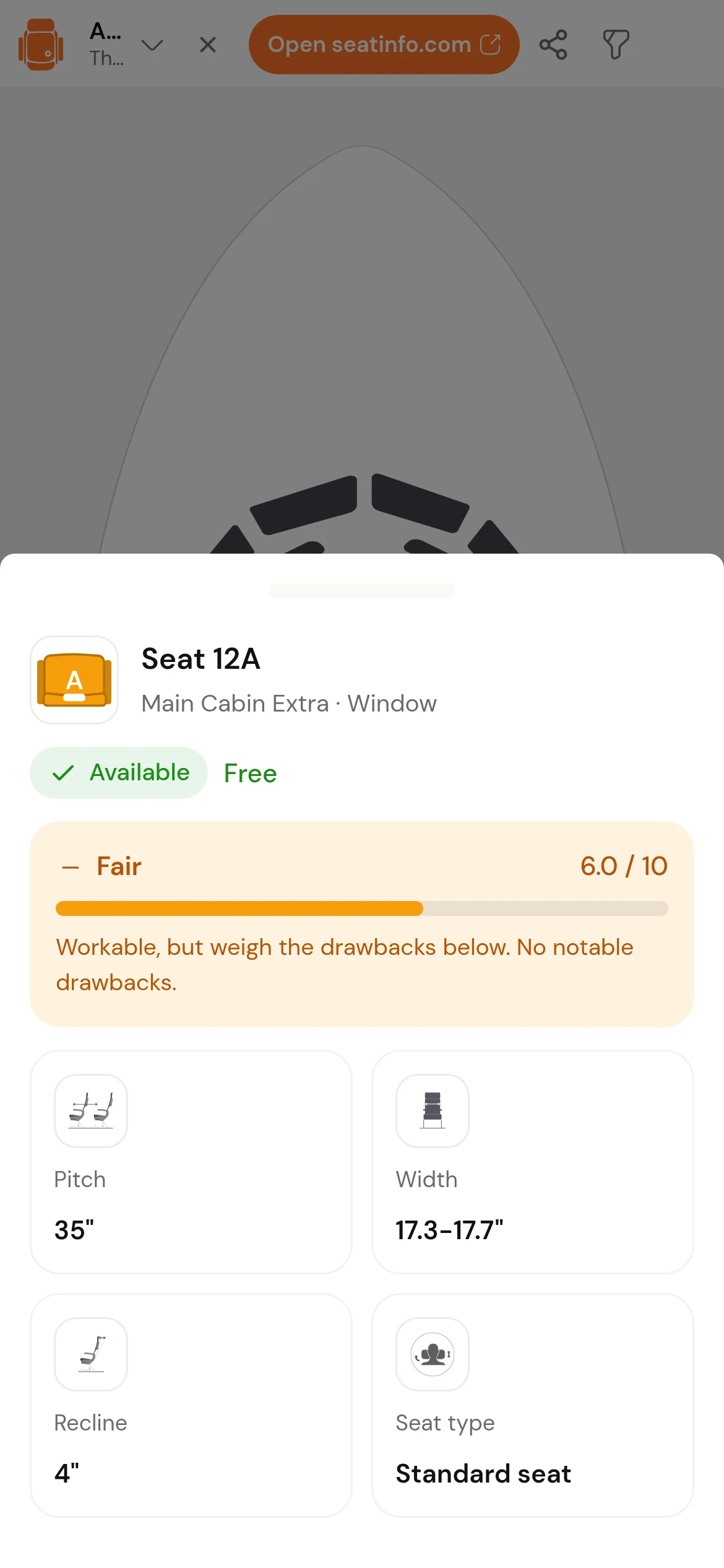Every seat, with a reason