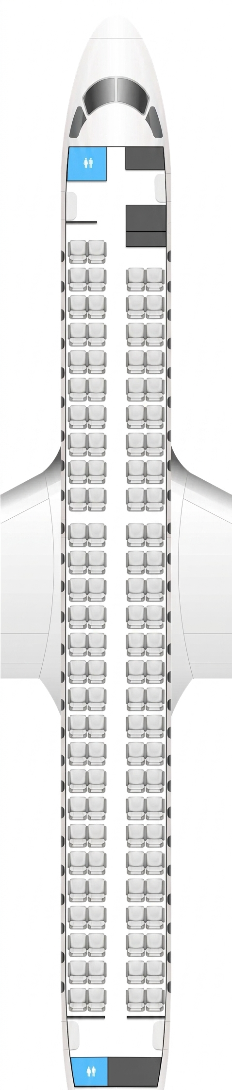 Helvetic Airways Embraer 190-E2 seat map preview