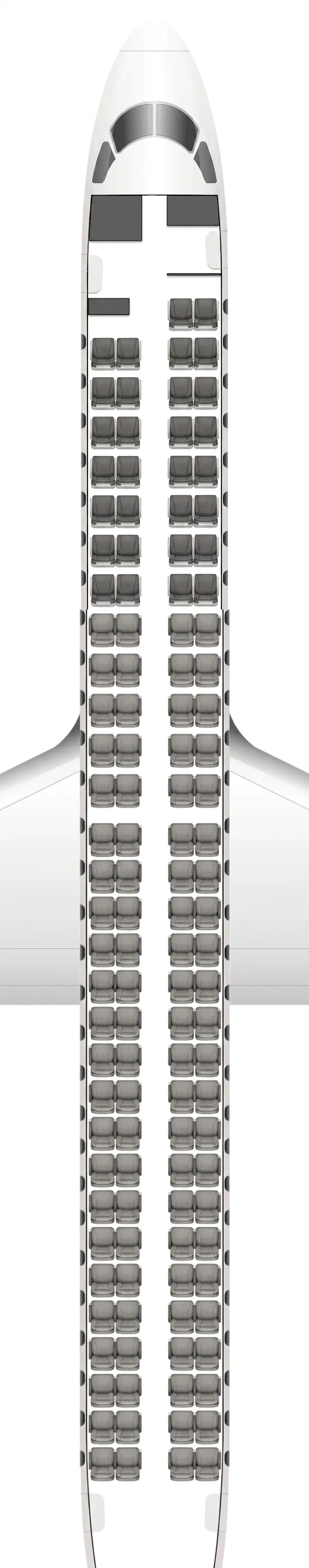 Helvetic Airways Embraer 195 seat map
