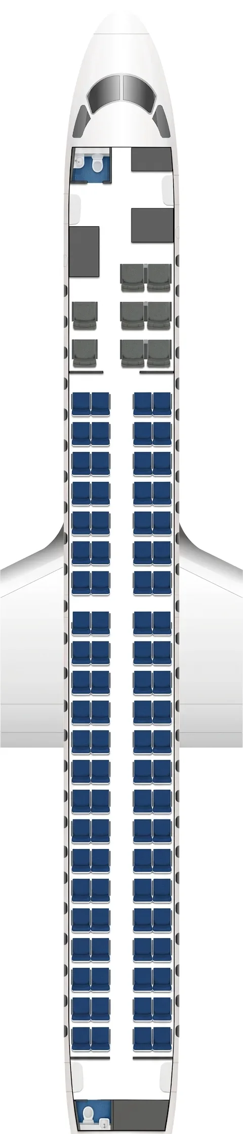BermudAir Embraer 190 seat map