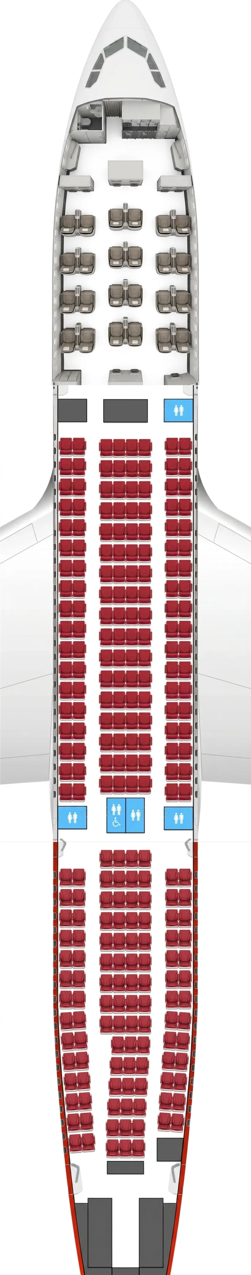 Sichuan Airlines Airbus A330-200 seat map