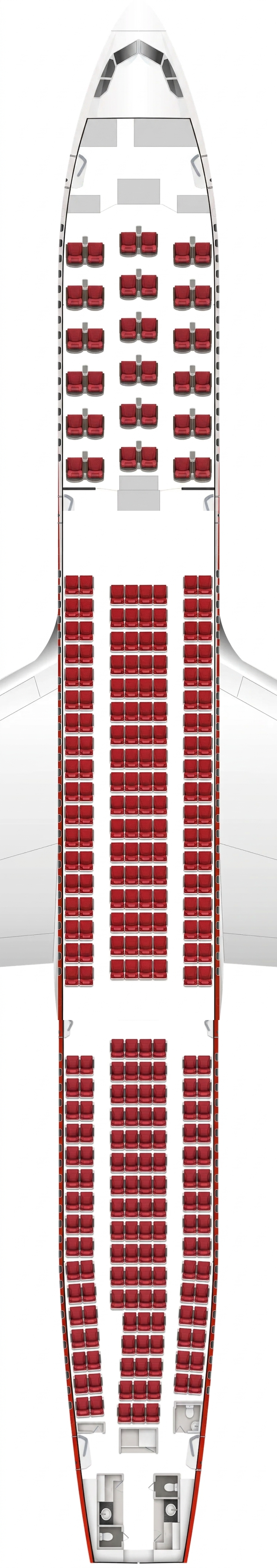 Sichuan Airlines Airbus A330-300 seat map preview