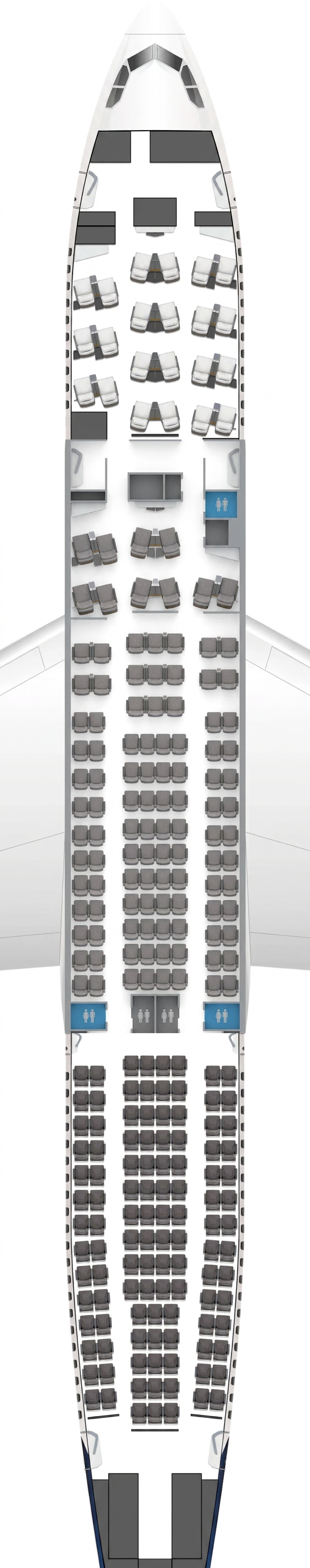 Discover Airlines Airbus A330-200 seat map preview