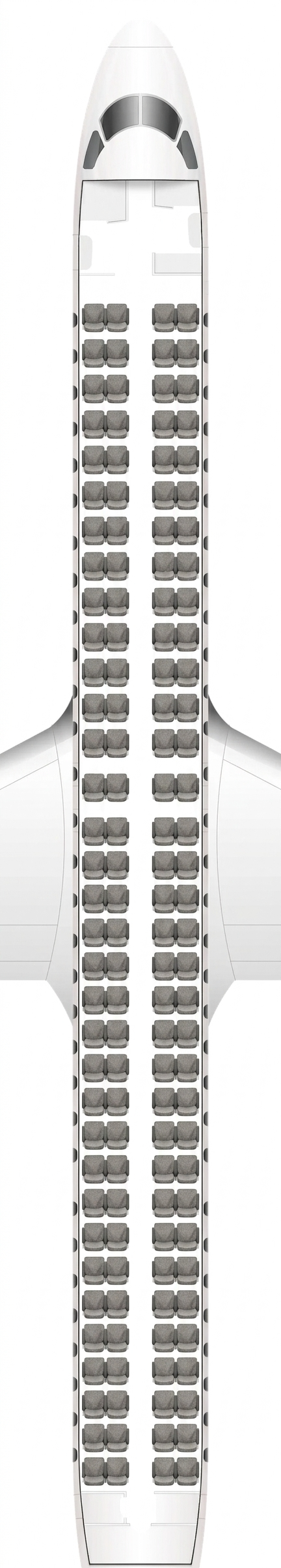 Airlink Embraer 195 E2 seat map preview