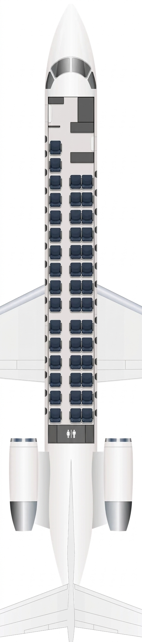 Airlink Embraer 140 seat map