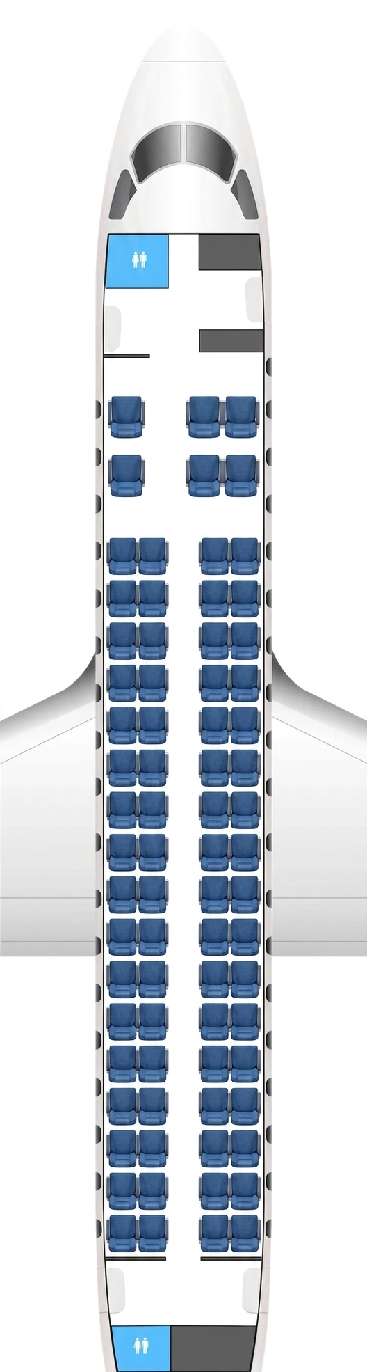 Airlink Embraer 170 seat map preview
