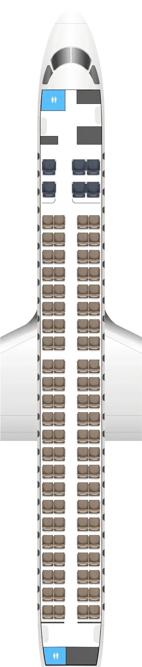 Airlink Embraer 190 seat map