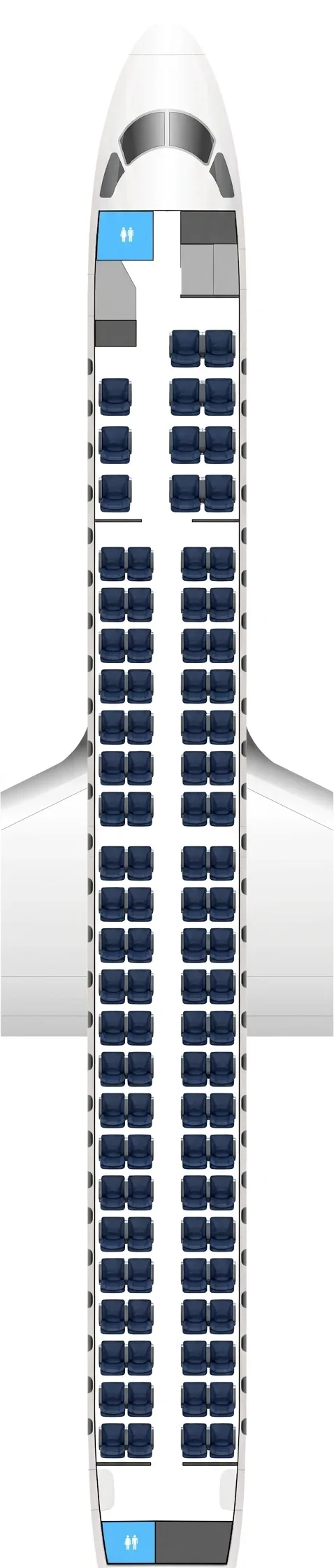 Airlink Embraer 190 seat map