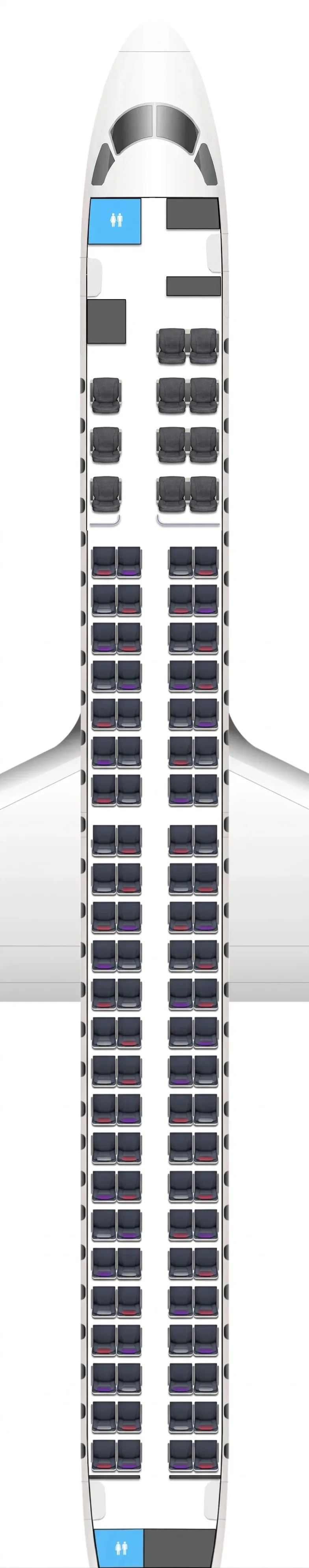 Airlink Embraer 195 seat map