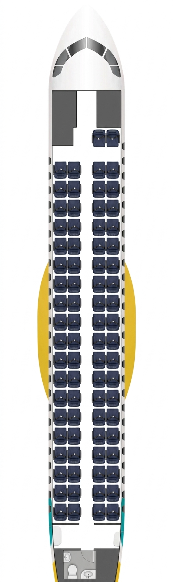 Cebu Pacific ATR 72-600 seat map preview