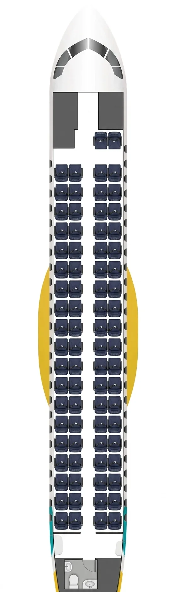 Cebu Pacific ATR 72-600 seat map