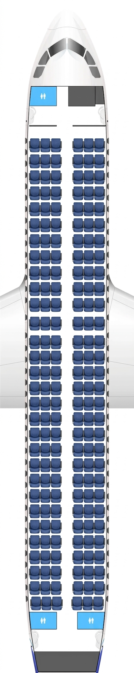 IndiGo Airbus A320neo seat map preview