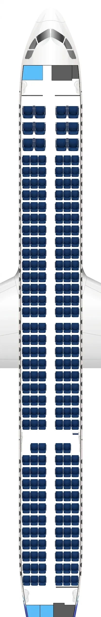 IndiGo Airbus A321neo seat map