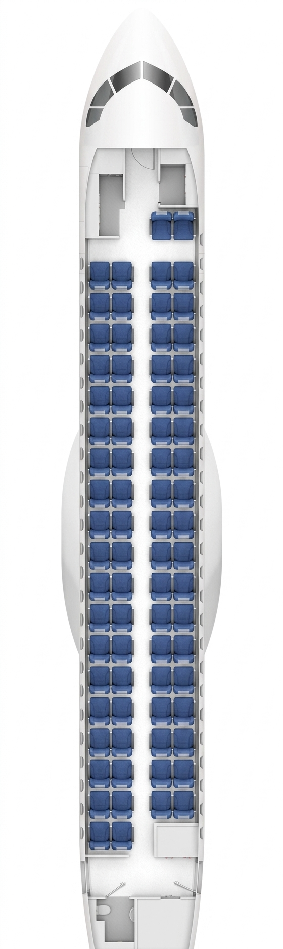 IndiGo ATR 72-600 seat map ()