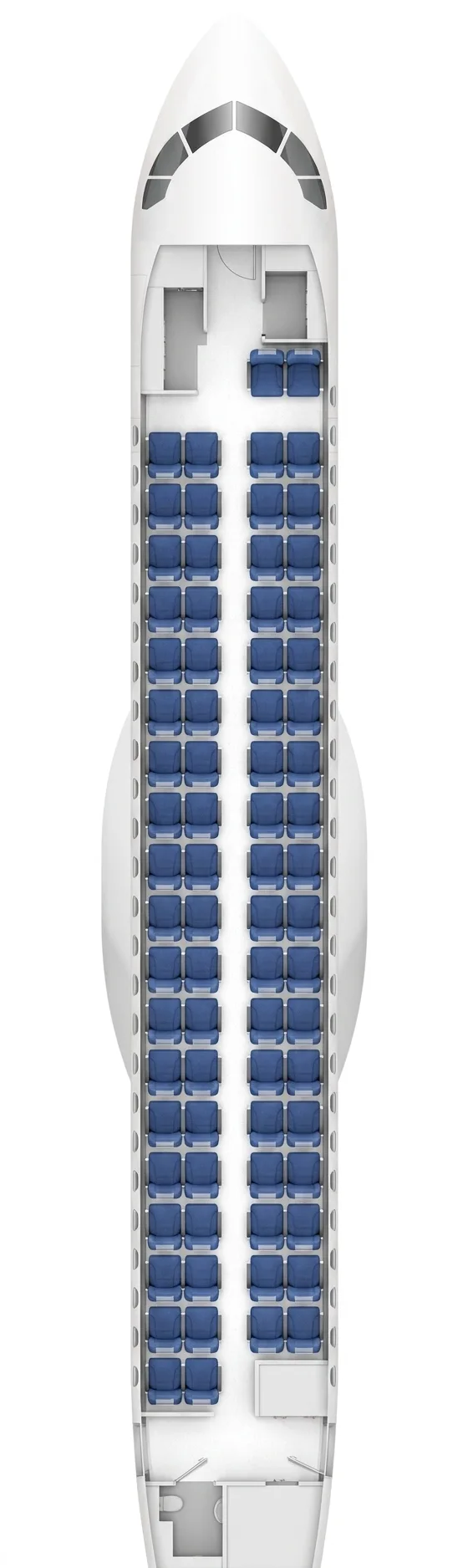 IndiGo ATR 72-600 seat map