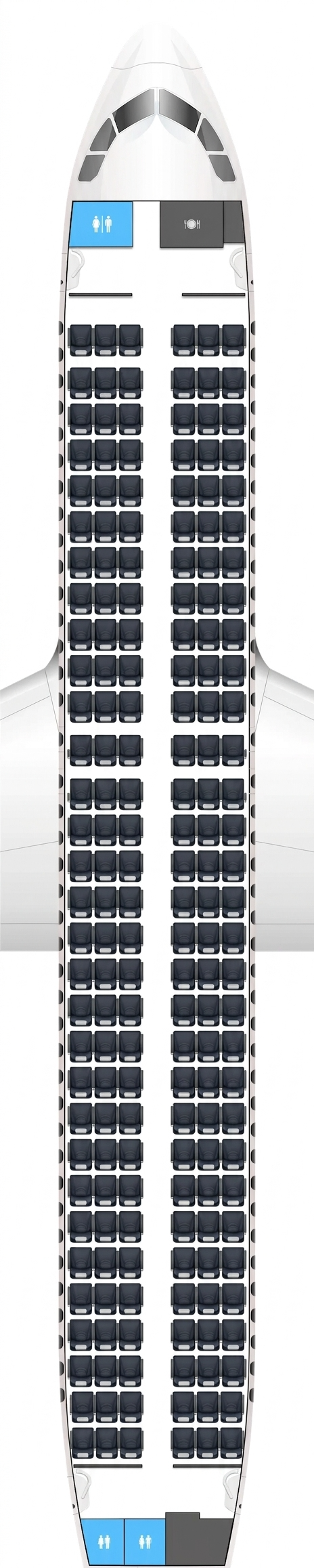 Spring Airlines Airbus A320 seat map preview