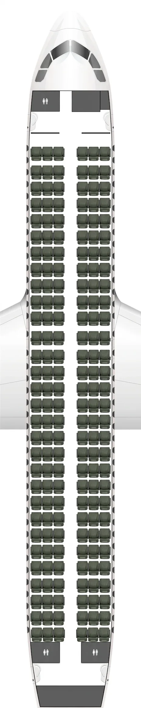 Spring Airlines Airbus A320 seat map
