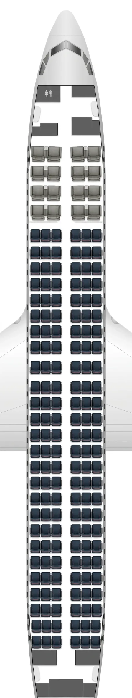American Airlines Boeing 737-800 seat map