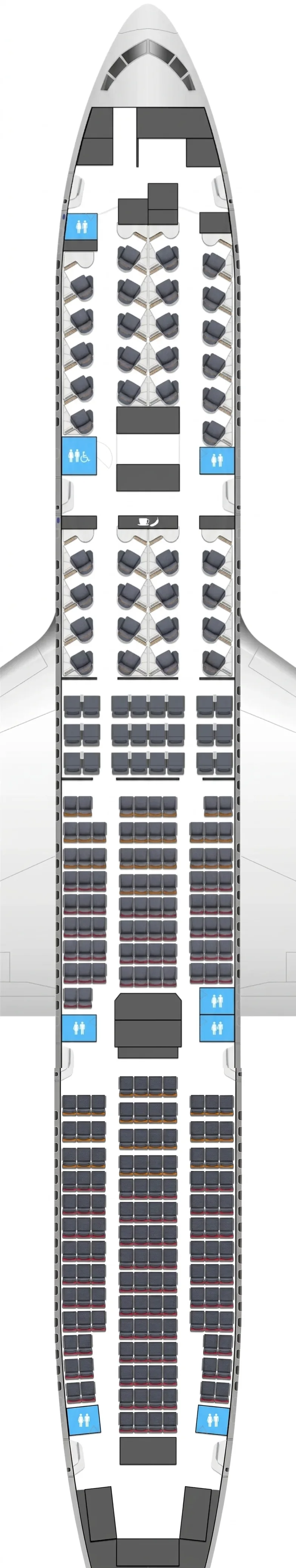 American Airlines Boeing 777-200ER seat map