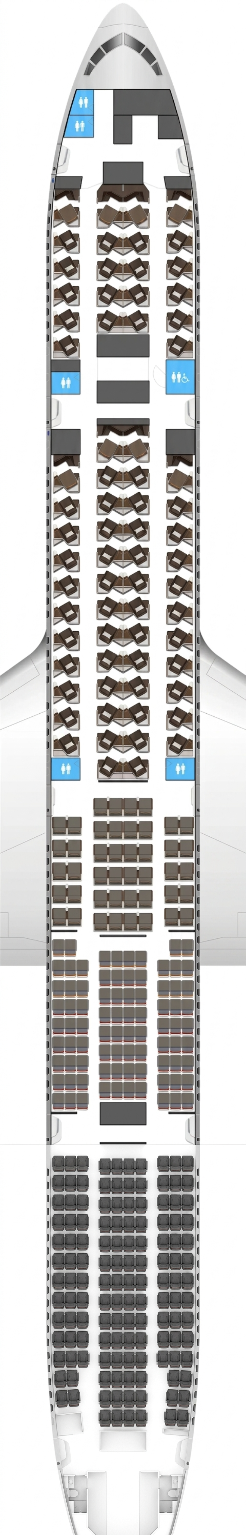 American Airlines Boeing 777-300ER seat map preview