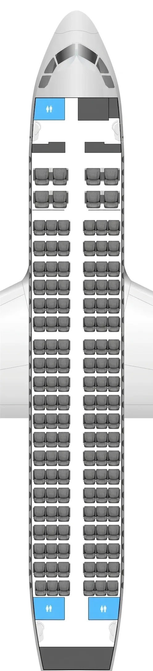 American Airlines Airbus A319 seat map