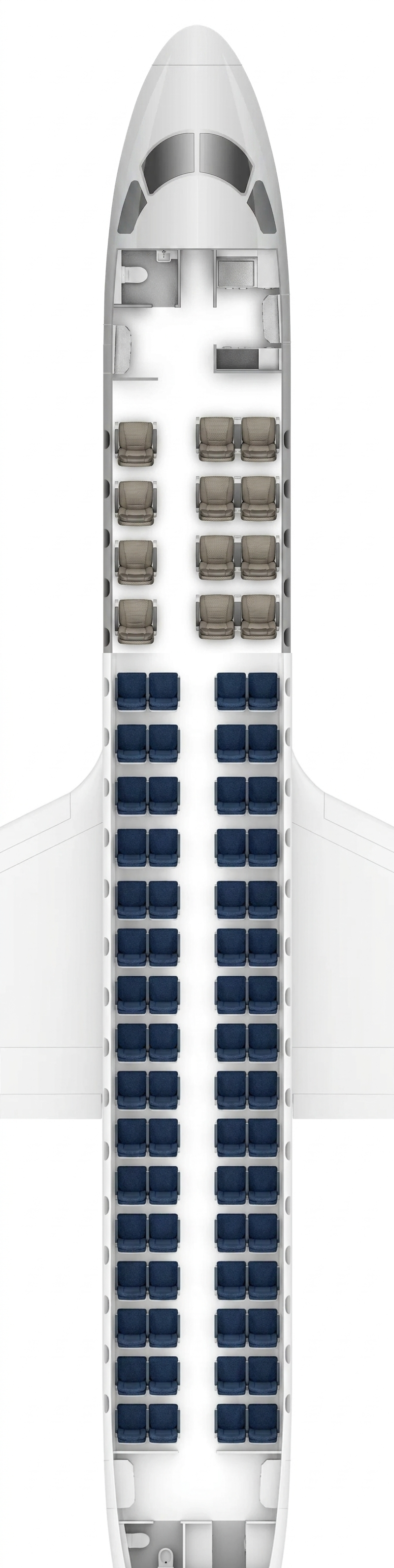 American Airlines Embraer 175 seat map ()