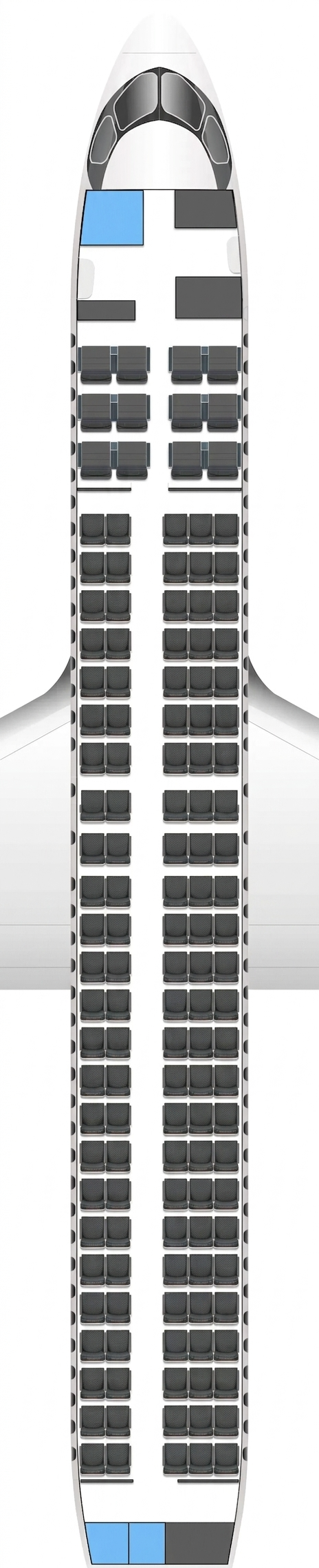 Air Canada Airbus A220-300 seat map
