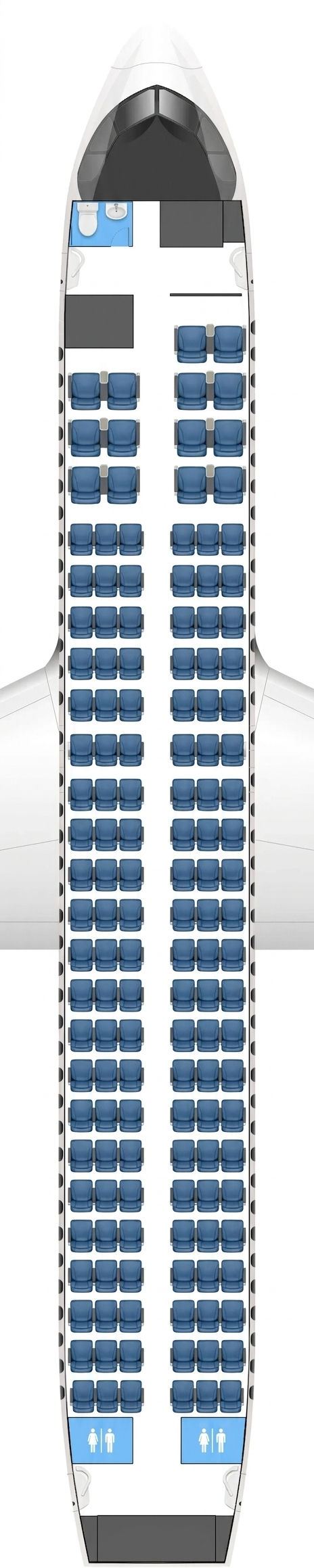 Air Canada Airbus A320 seat map