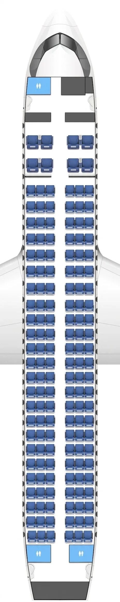 Air Canada Airbus A320 seat map