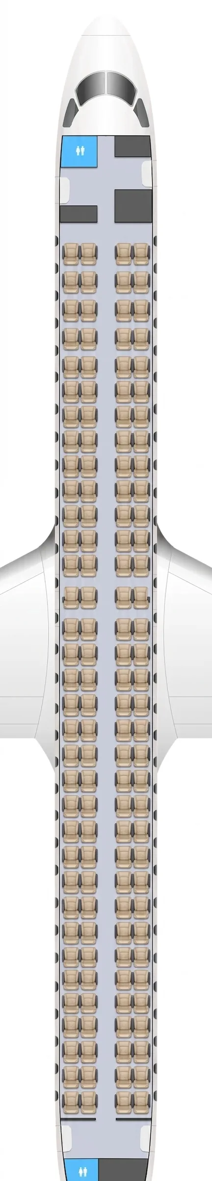 Azul Embraer 195-E2 seat map