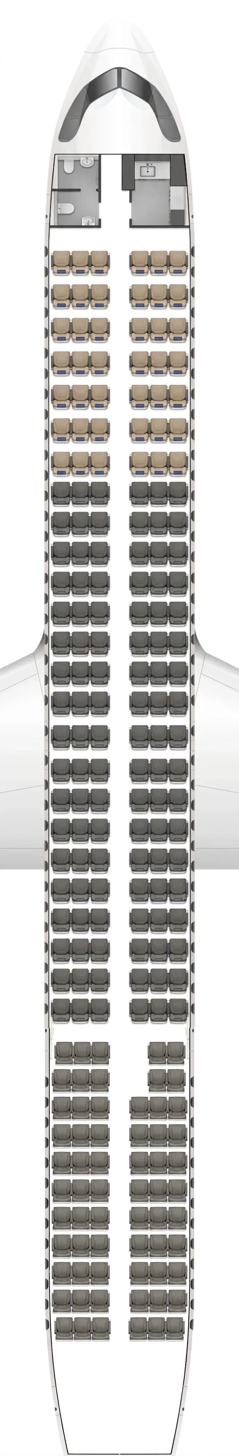 Azul Airbus A321neo seat map