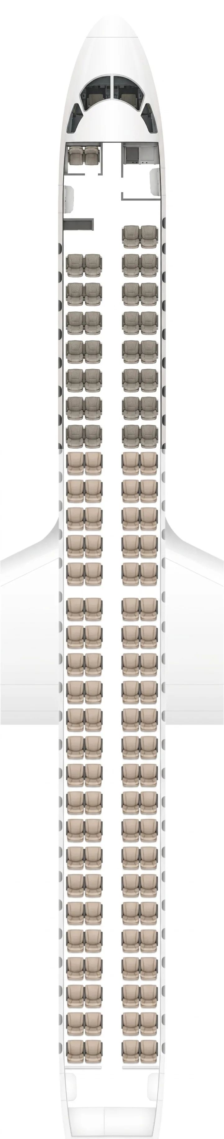 Azul Embraer 195 seat map