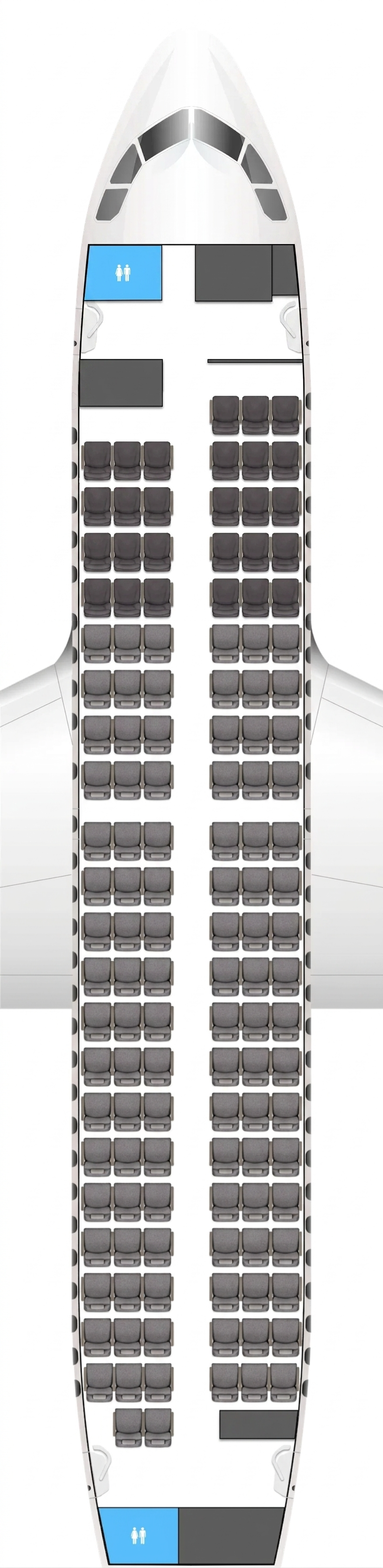Air France Airbus A318 seat map preview