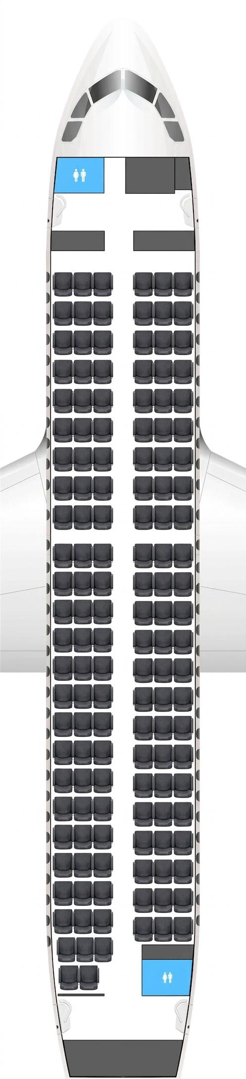 Air France Airbus A319 seat map preview