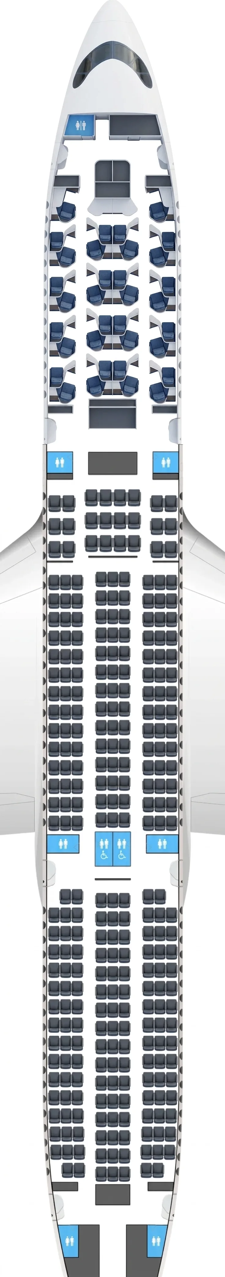 Air France Airbus A350-900 seat map