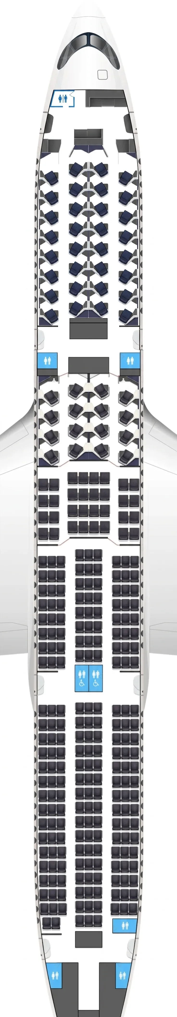 Air France Airbus A350-900 seat map