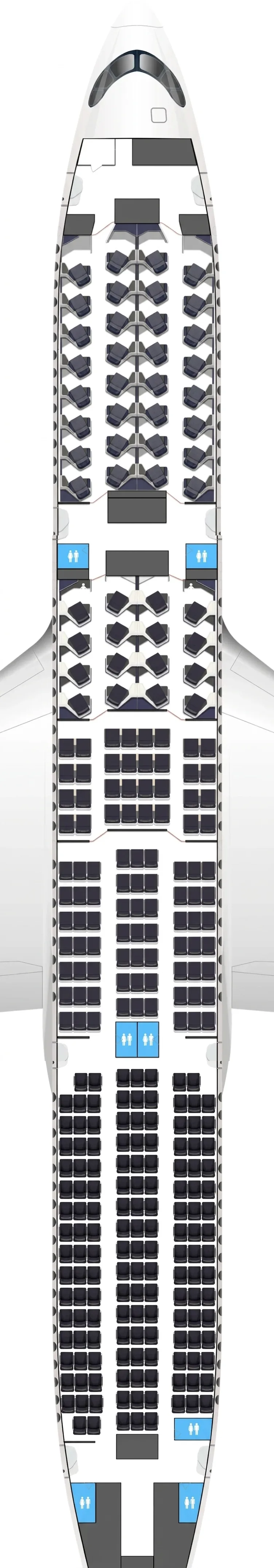 Air France Airbus A350-900 seat map