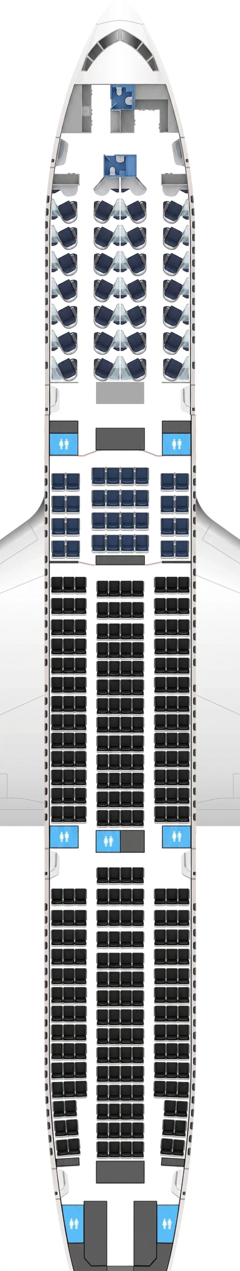 Air France Boeing 777-200ER seat map preview