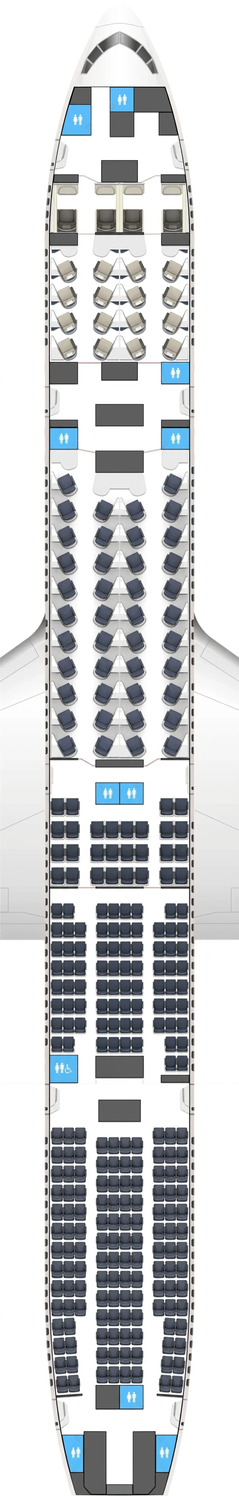 Air France Boeing 777-300ER seat map