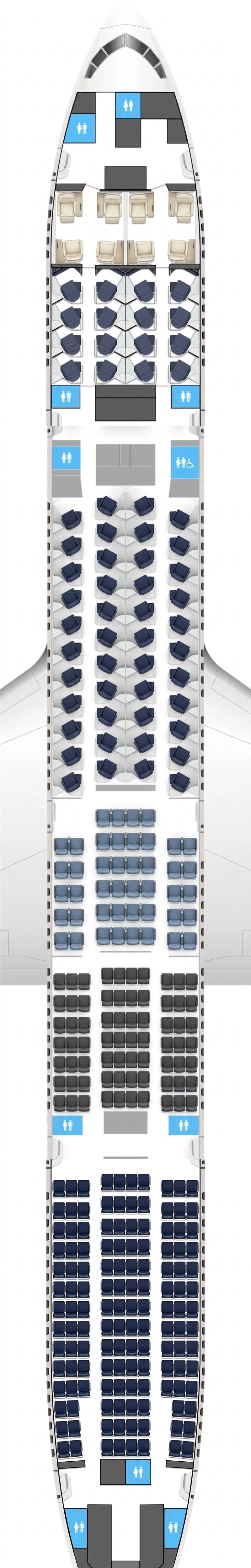 Air France Boeing 777-300ER seat map preview