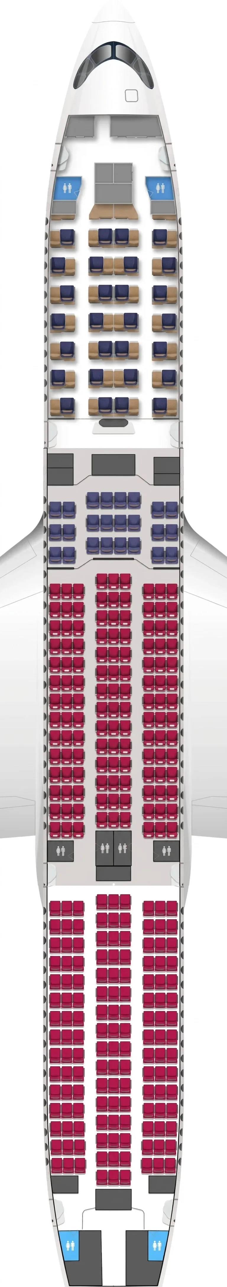 Air India Airbus A350-900 seat map