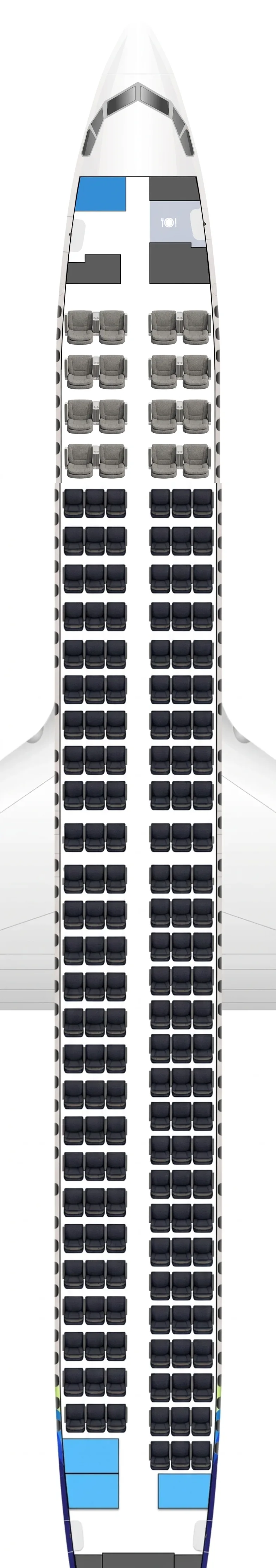 Alaska Airlines Boeing 737 MAX 9 seat map