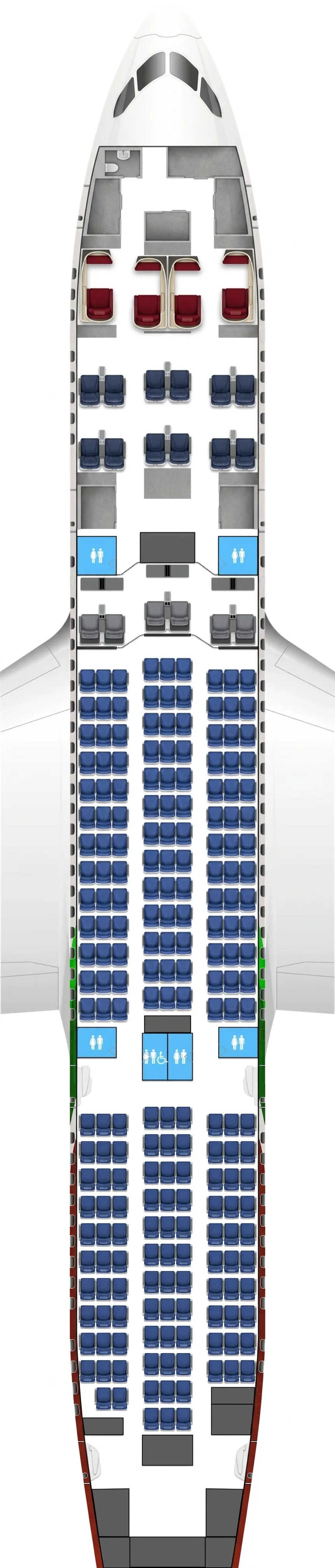 Royal Air Maroc Boeing 787-8 seat map