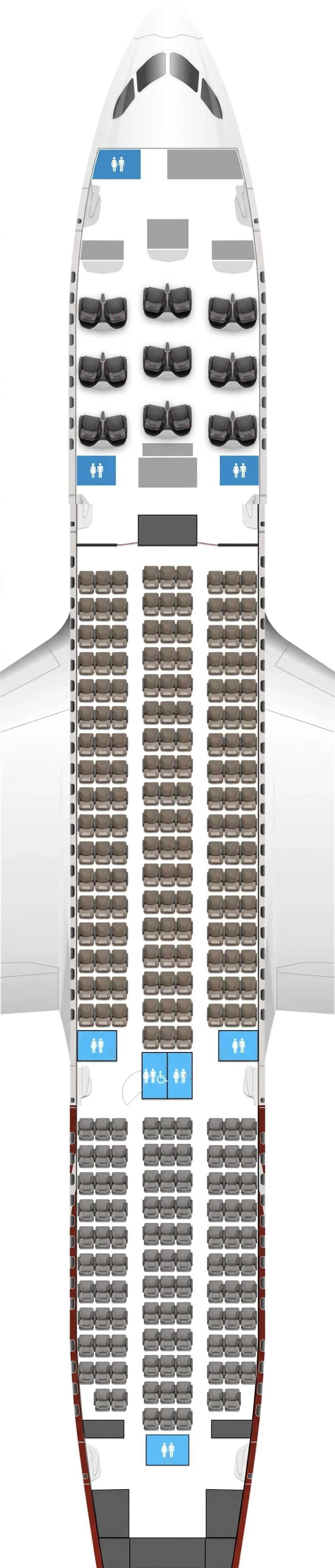 Royal Air Maroc Boeing 787-8 seat map
