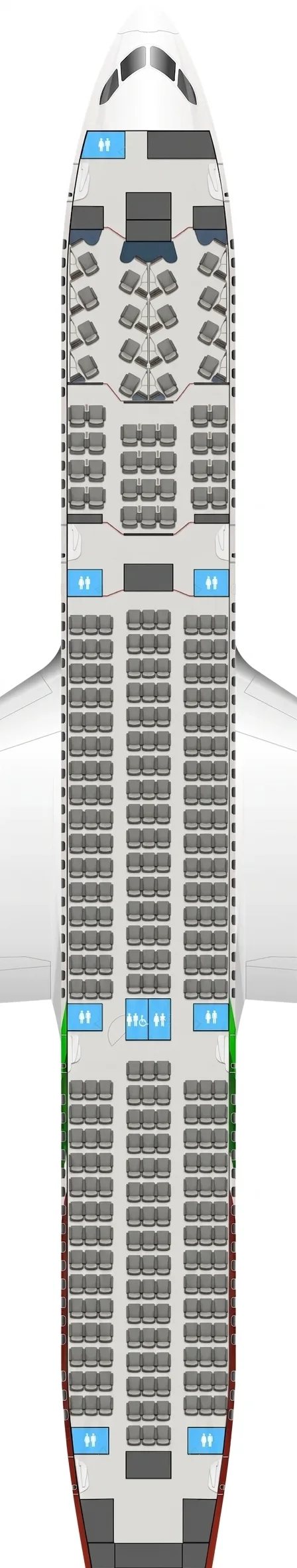 Royal Air Maroc Boeing 787-9 seat map