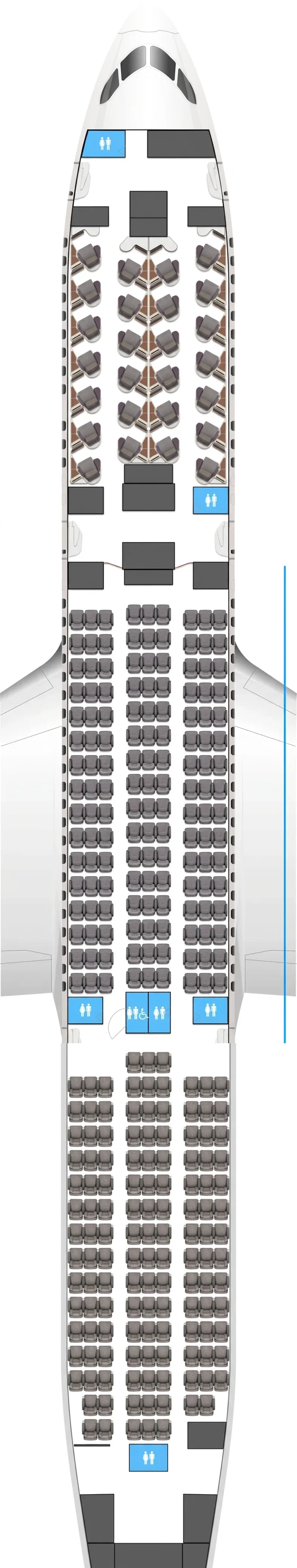 Royal Air Maroc Boeing 787-9 seat map