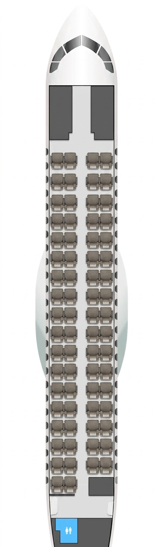 Royal Air Maroc ATR 72-600 seat map