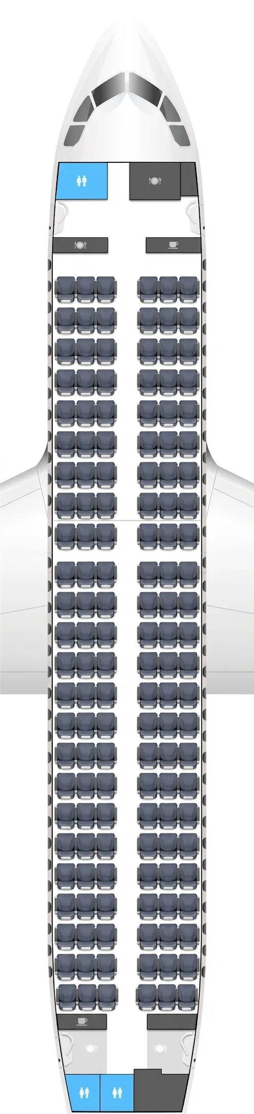 Finnair Airbus A319 seat map