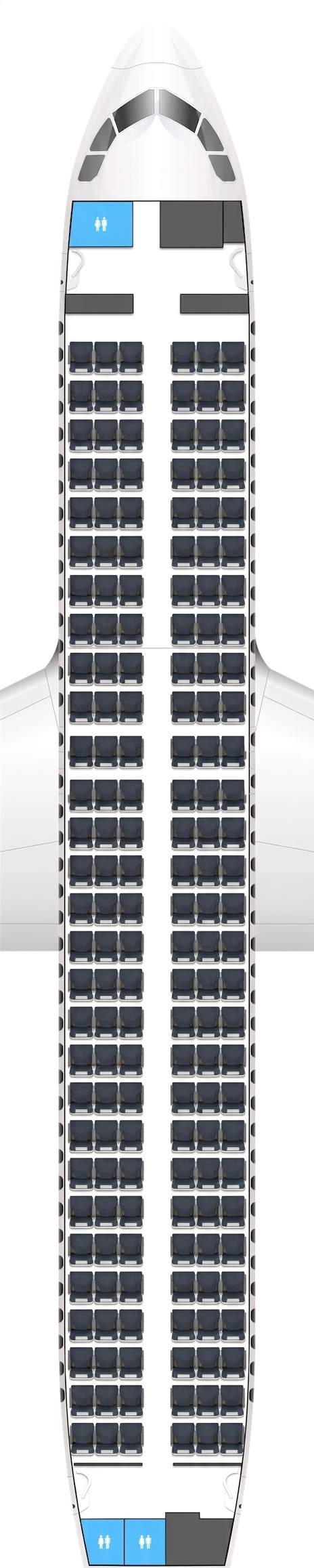 Finnair Airbus A320 seat map